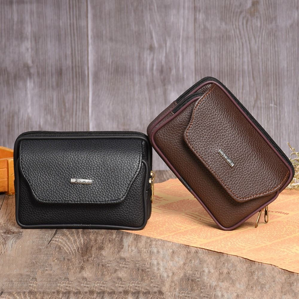 Leatherwork Belt - Tas Pinggang Pria Kulit PU Kasual