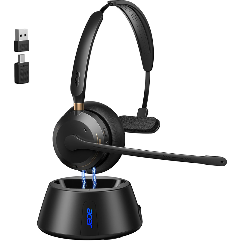 Leatherwork Manual - Headset Nirkabel Acer dengan Mikrofon untuk