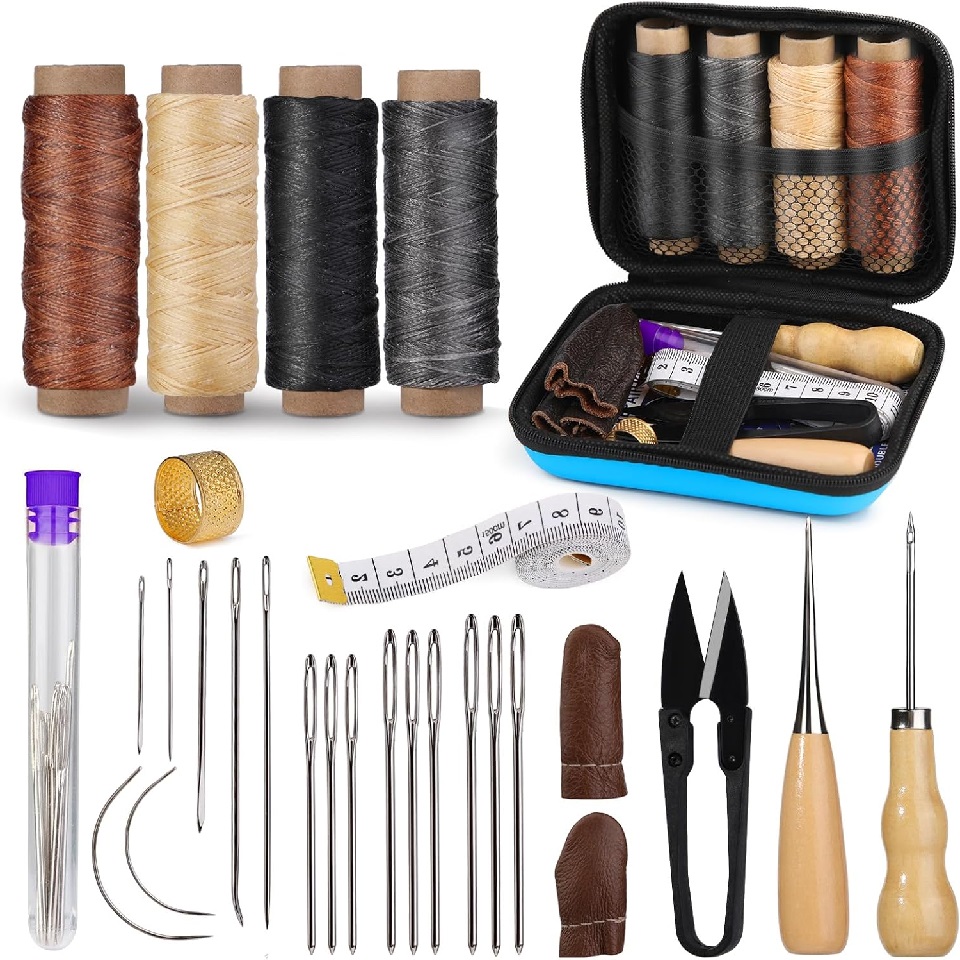 Leatherwork Thread - BUDDUR Kit Alat jahit kulit, dengan