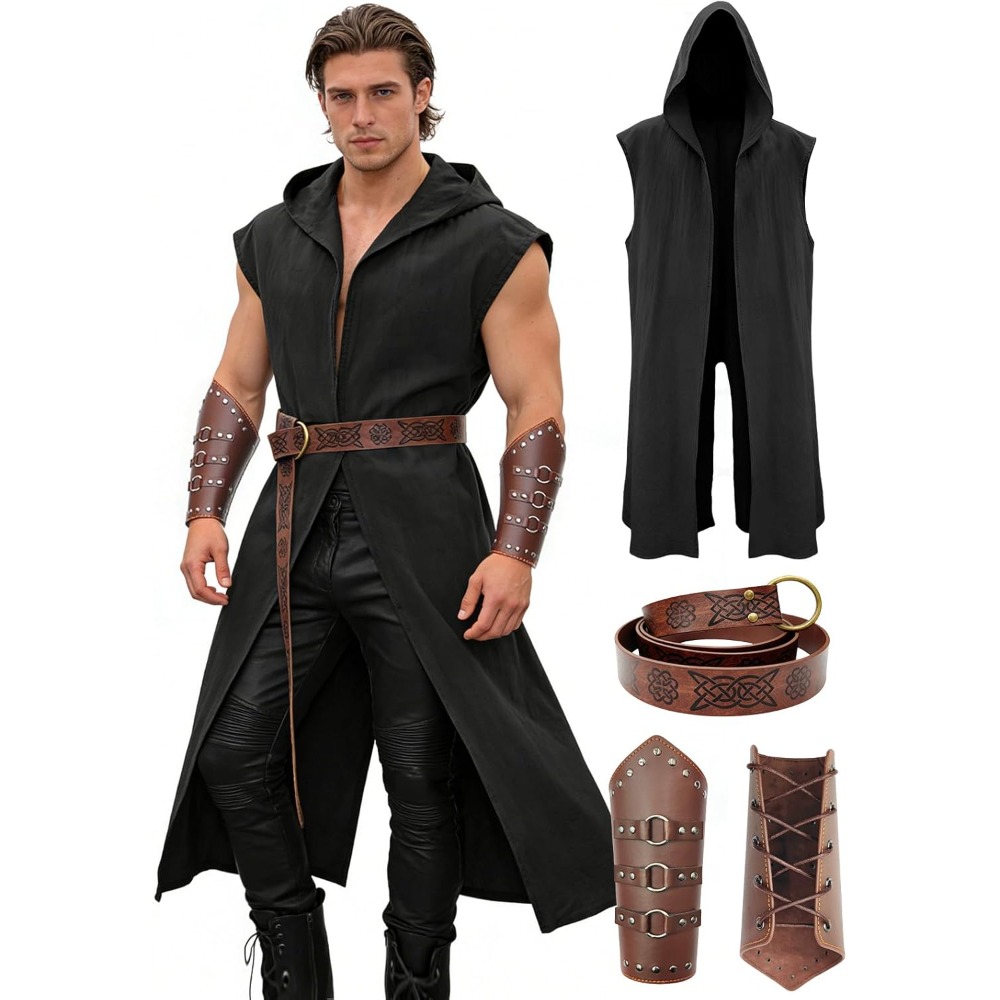 Leatherwork Belt - Set Kostum Renaisans Pria – Kostum