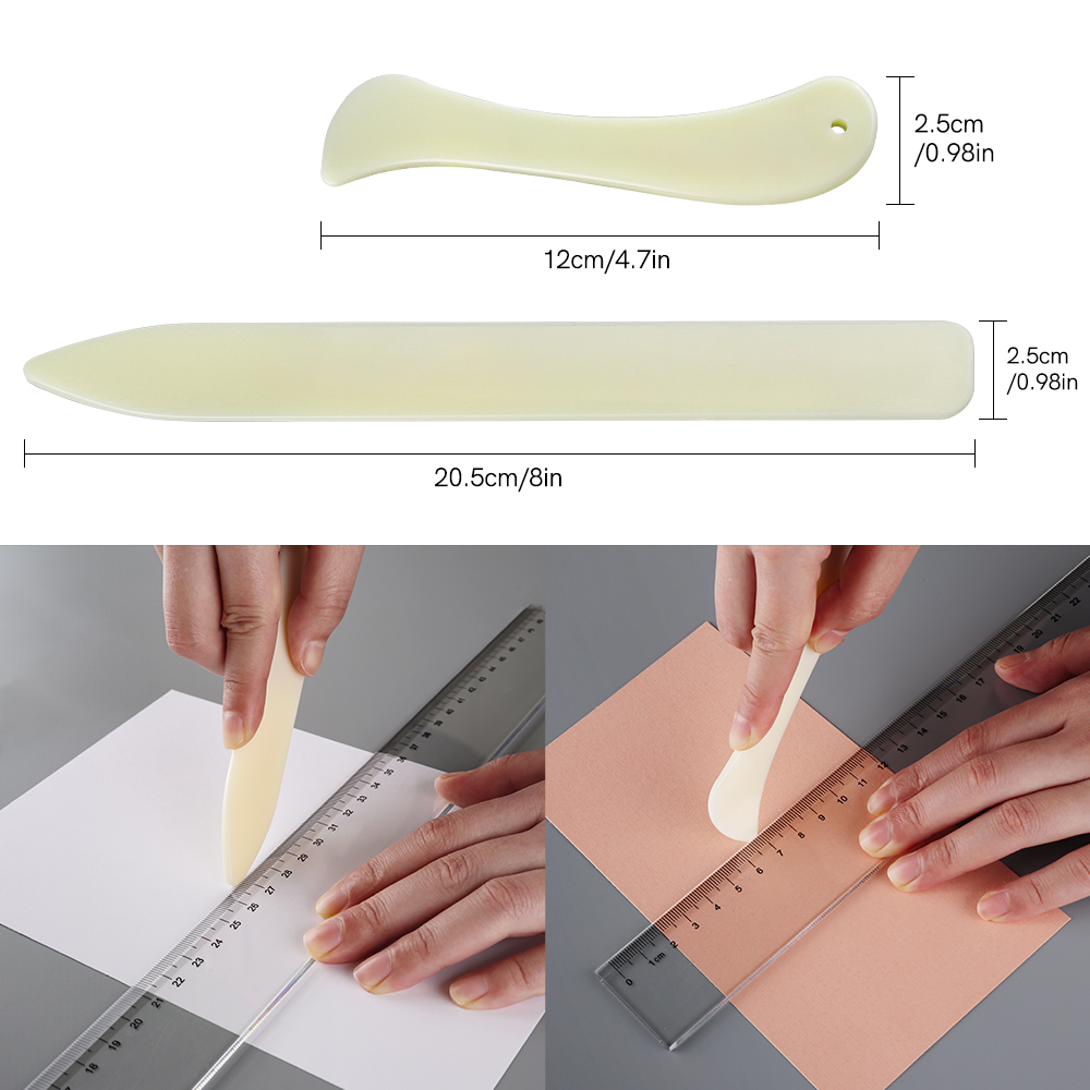 Bone Folder Tool - 2 Buah Alat Lipat Tulang Kertas,