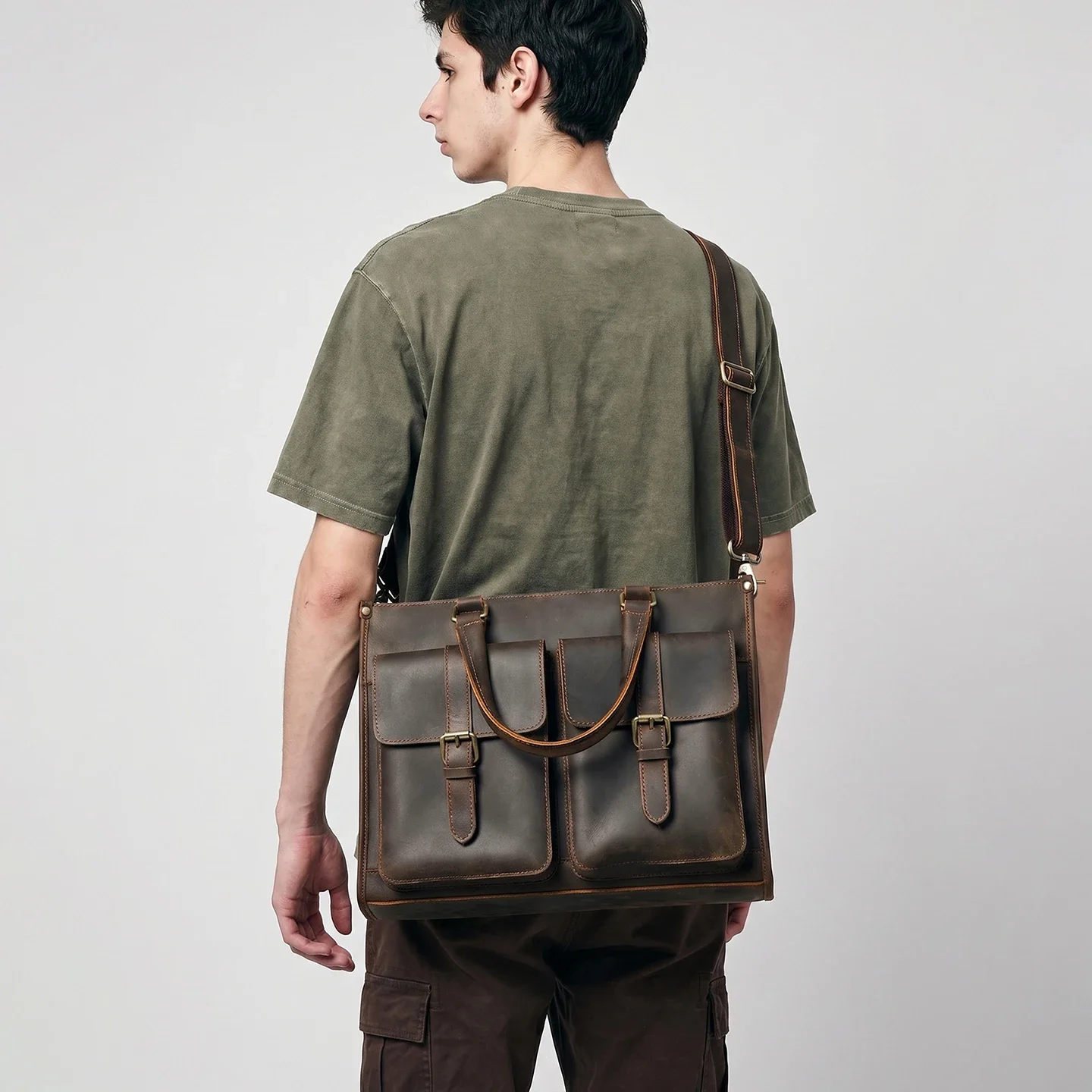 Leatherwork Thread - Tas Selempang Kulit Asli Vintage untuk