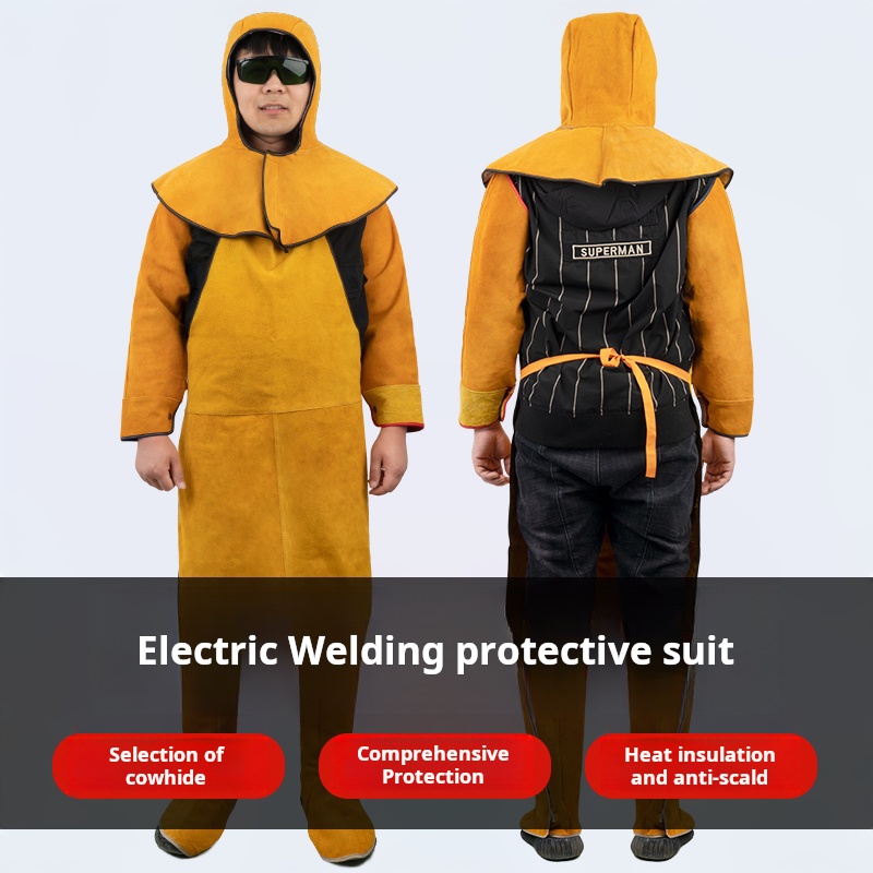 Leather Work Overalls - Alat Pelindung Tukang Las, Penutup Kaki