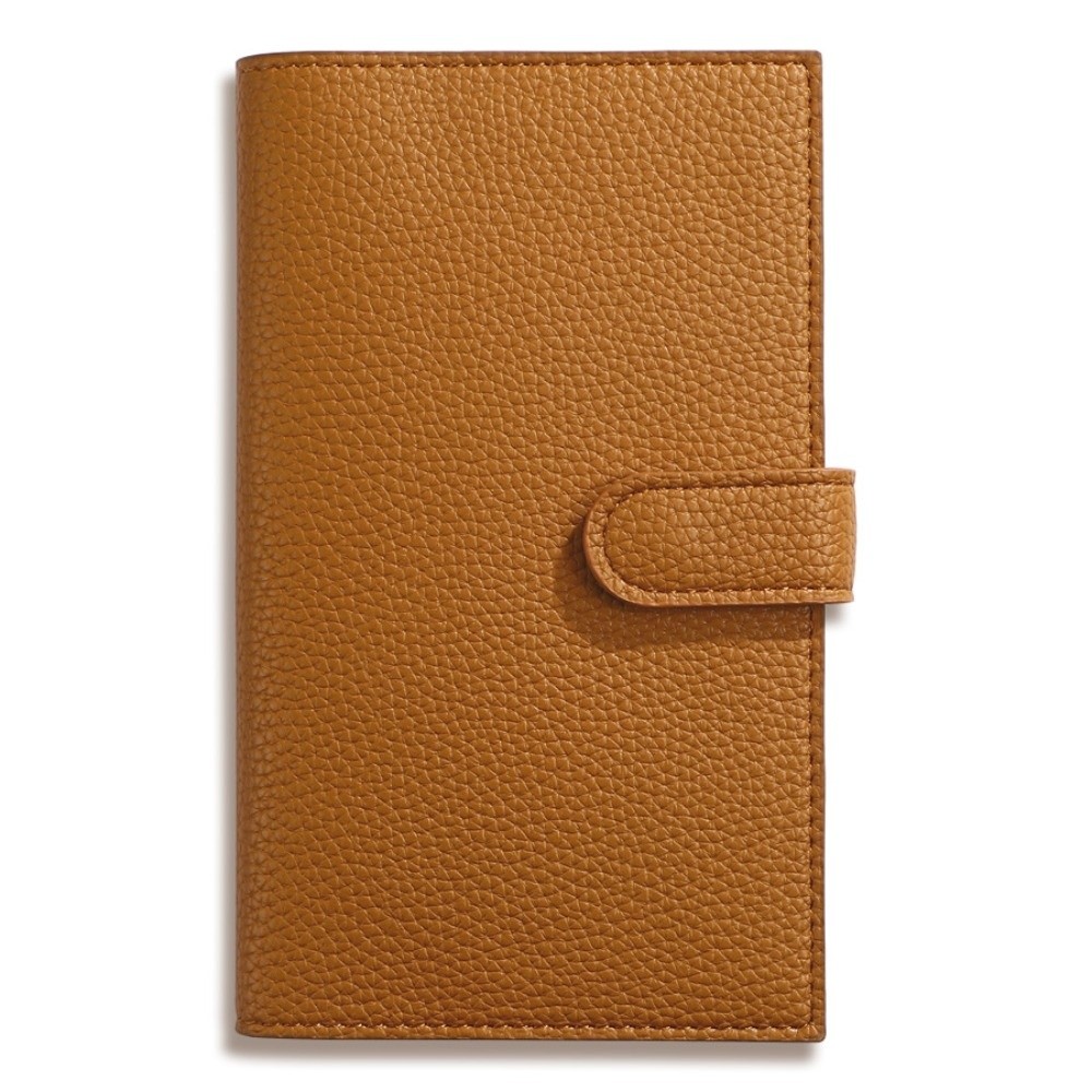 Leather Work Notepad - Buku Catatan Perjalanan Kulit Litchi, Buku