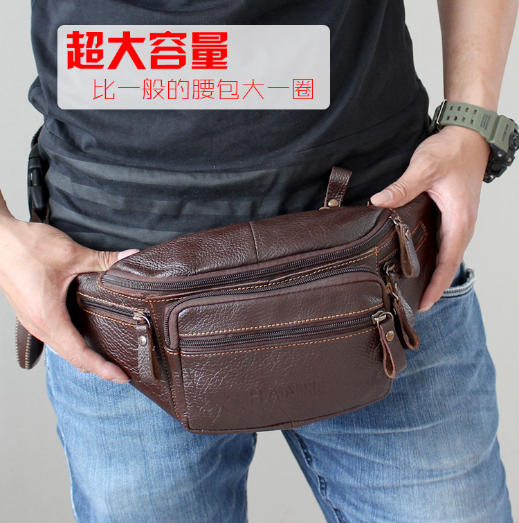 Leatherwork Belt - Tas pinggang pria kulit sapi asli,