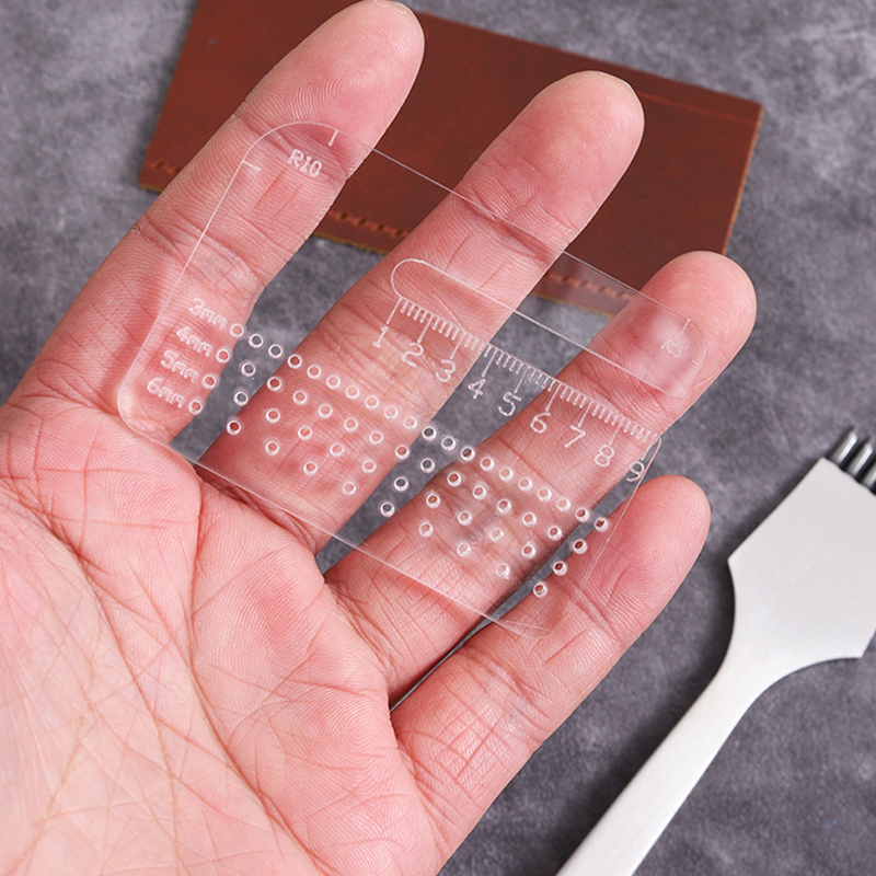Leatherwork Manual - Penggaris Akrilik Transparan Tebal 4mm Multifungsi