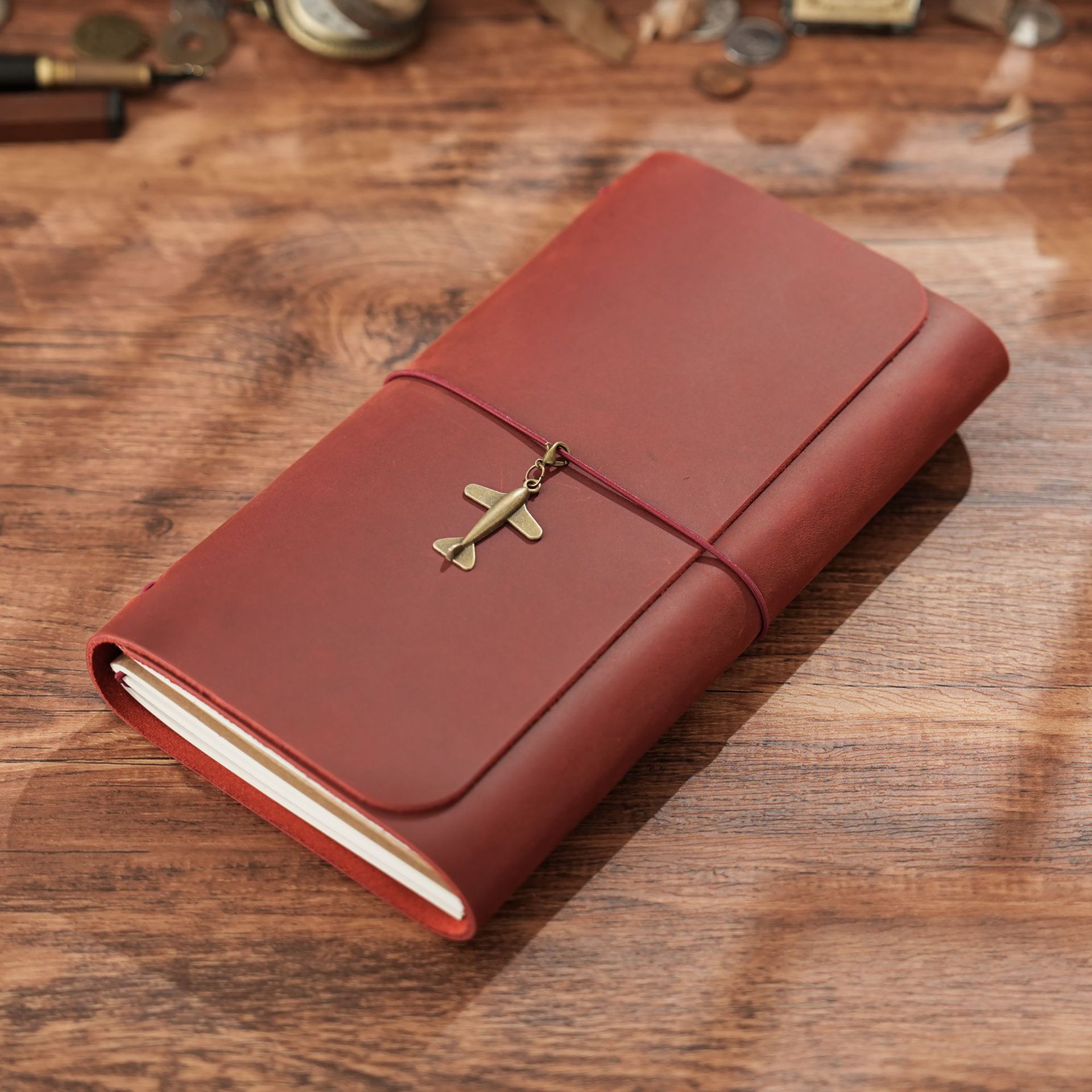 Leather Work Notepad - Buku Catatan Perjalanan Lipat Tiga TN