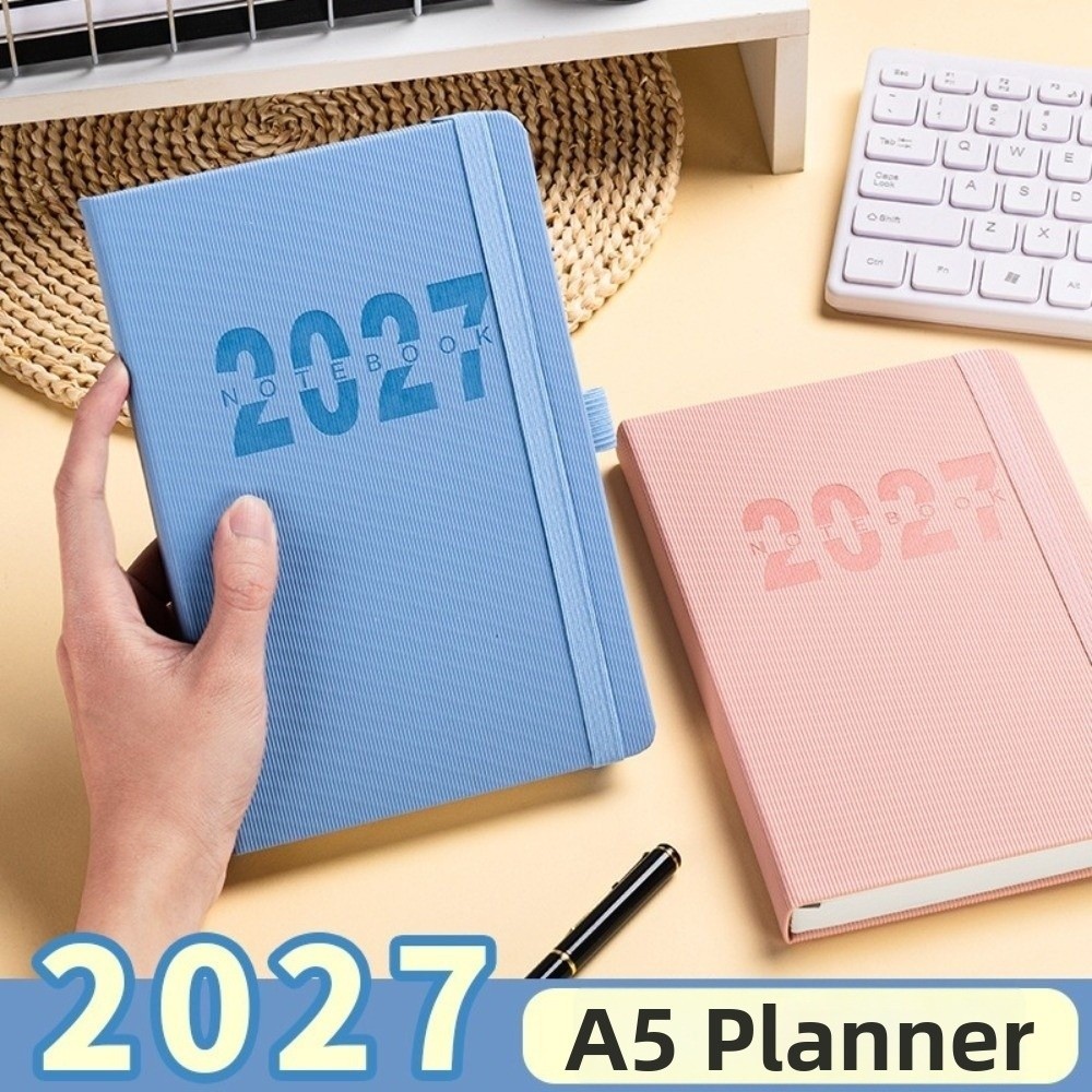 Leather Work Notepad - Buku Catatan Perencana Jadwal 2027 Bahasa