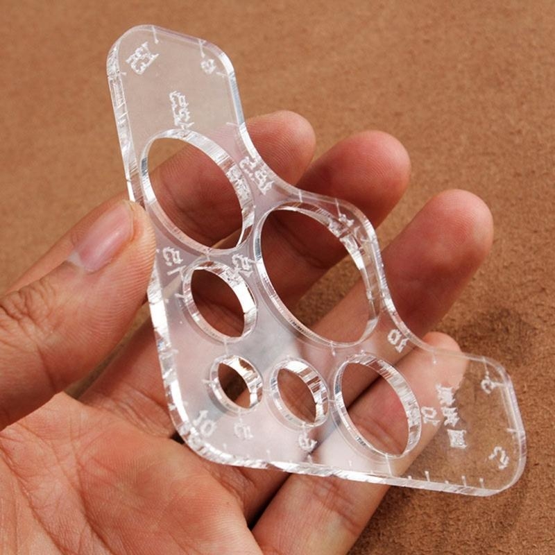 Leatherwork Templates - X37E Penggaris Templat Pengerjaan Kulit Akrilik