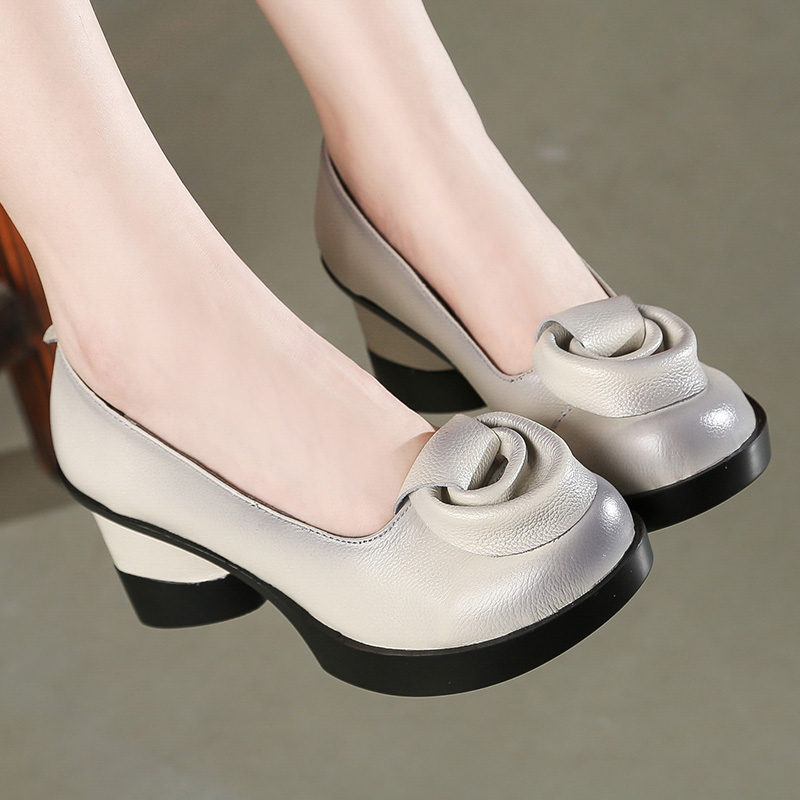 Leatherwork Flowers - Birkuir sepatu kerja kulit asli untuk