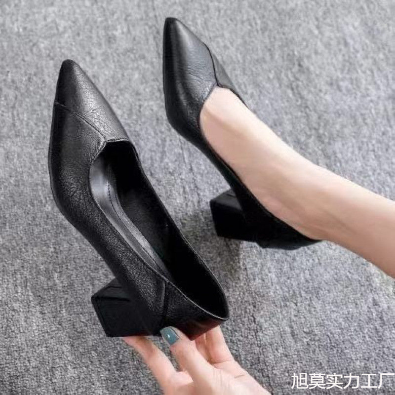 Leatherwork Jobs - Sepatu Hak Tinggi Kulit Lembut Wanita