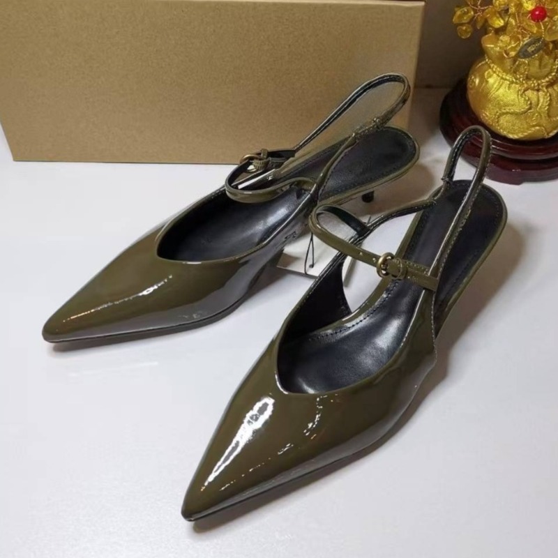 Leatherwork Belt - Sepatu Wanita Hak Sedang Model Slingback
