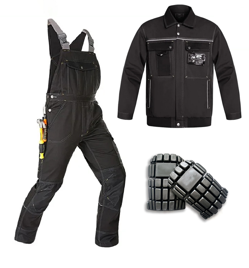 Leather Work Overalls - Pakaian kerja all-in-one pria, pakaian kerja