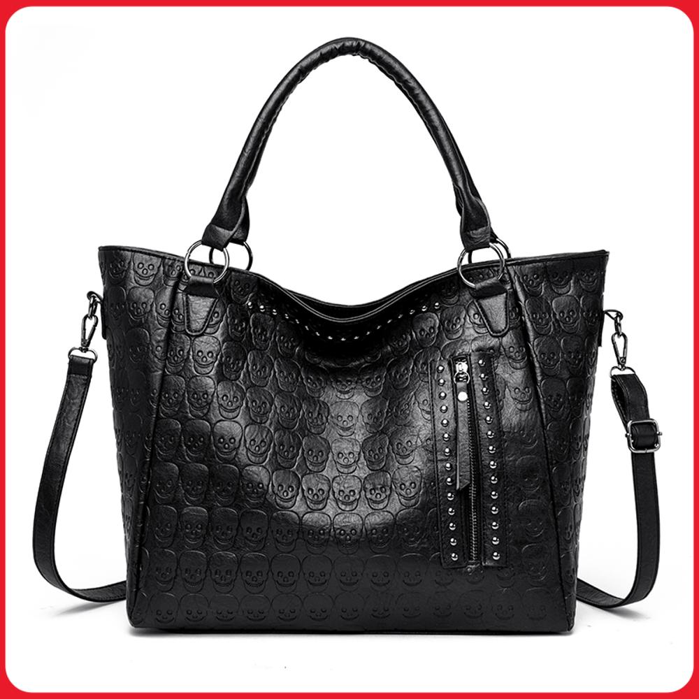 Leatherwork Workshop - Tas Selempang Punk Skull Kulit PU