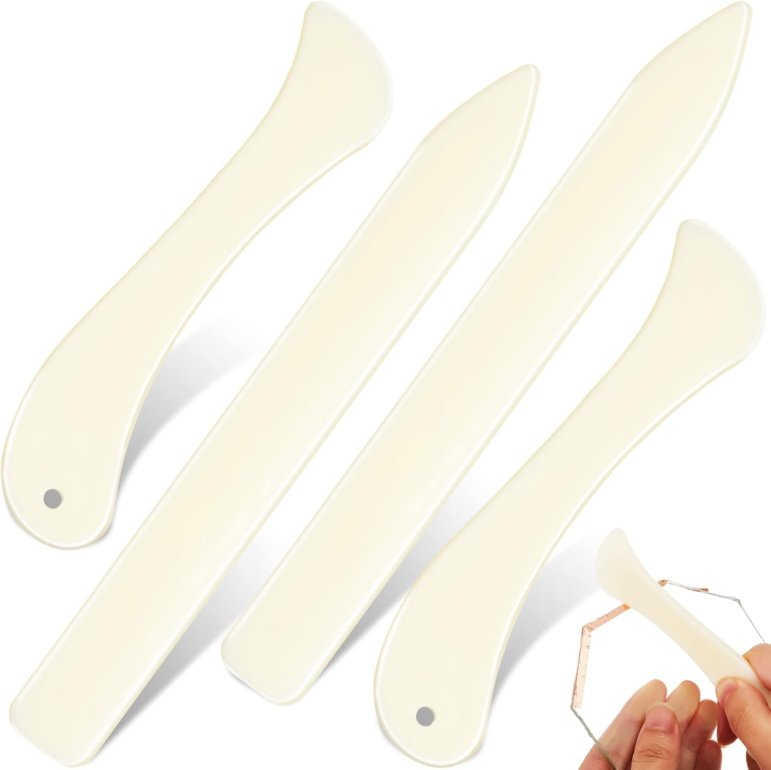 Bone Folder Tool - Alat Kerajinan Kulit Profesional Bone Folder,