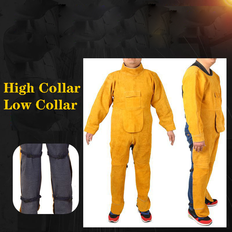Lengan Panjang Las Pakaian Kul - Leather Work Overalls ulasan dan harga