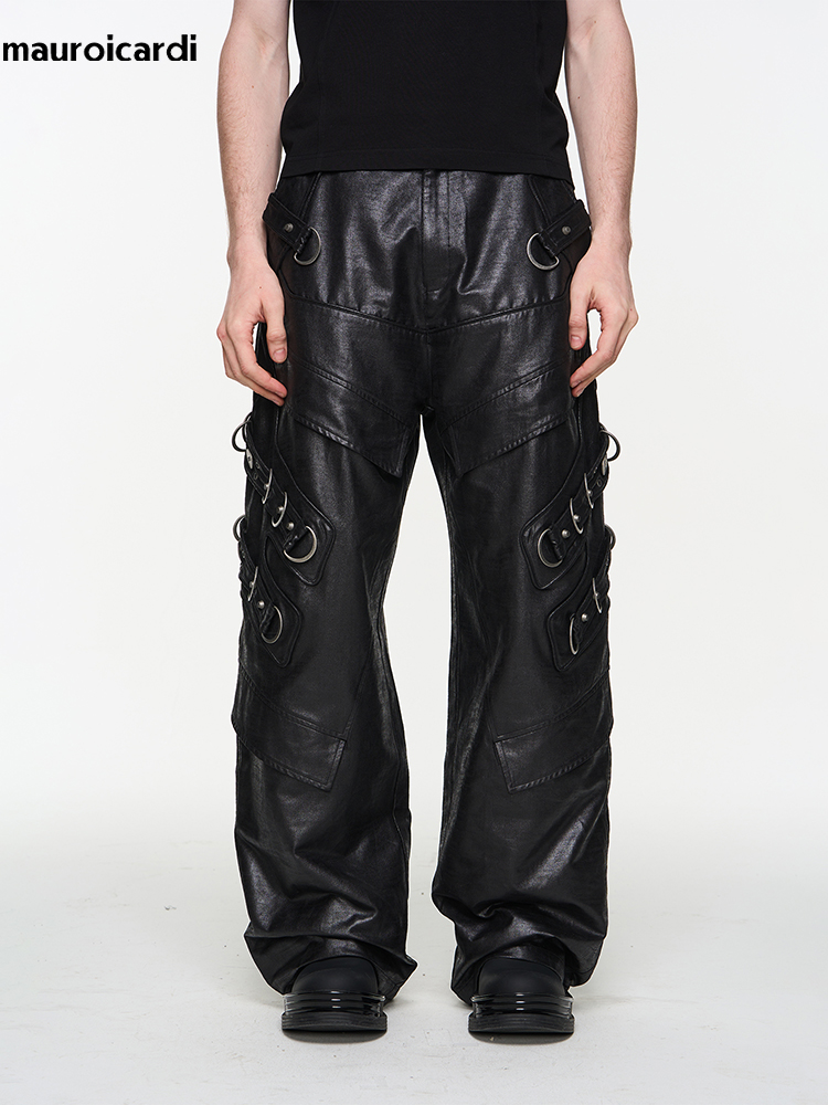 Mauroicardi celana motor kulit - Leather Work Pants ulasan dan harga