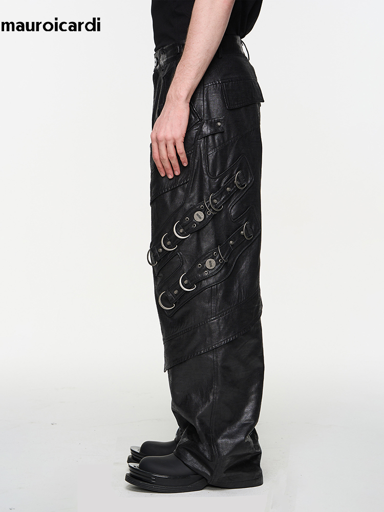 Mauroicardi celana motor kulit - Leather Work Pants ulasan dan harga