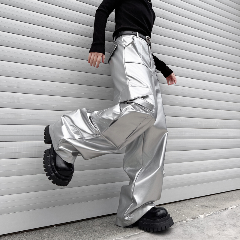 Celana Kulit Perak Pria Street - Leather Work Pants ulasan dan harga