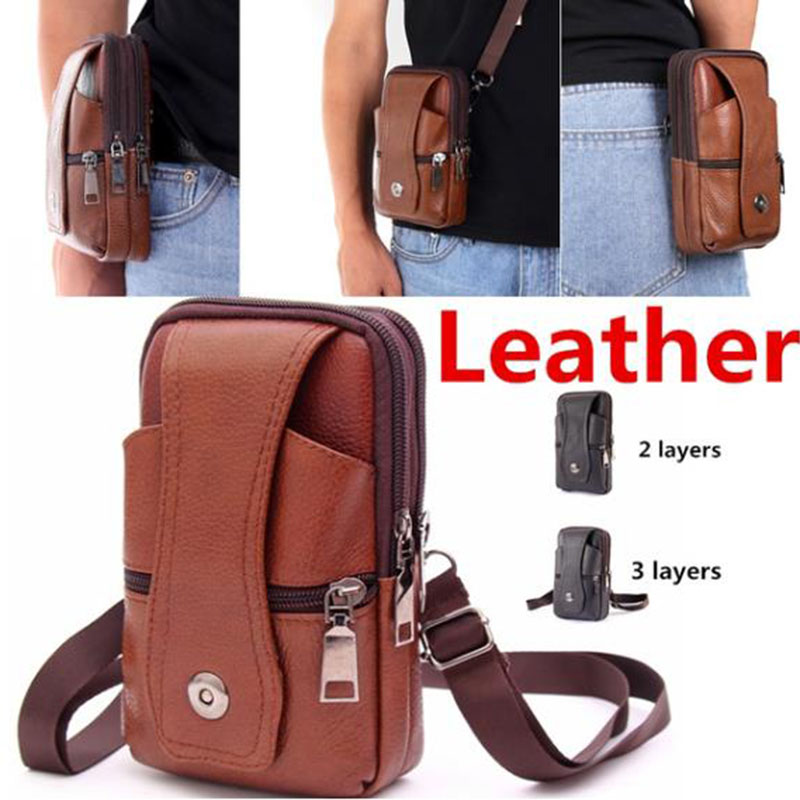 1 Buah Tas Sabuk Ponsel Pria,  - Leatherwork Belt ulasan dan harga