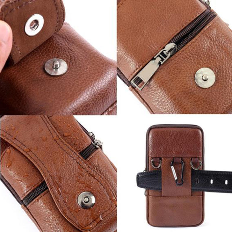 1 Buah Tas Sabuk Ponsel Pria,  - Leatherwork Belt ulasan dan harga