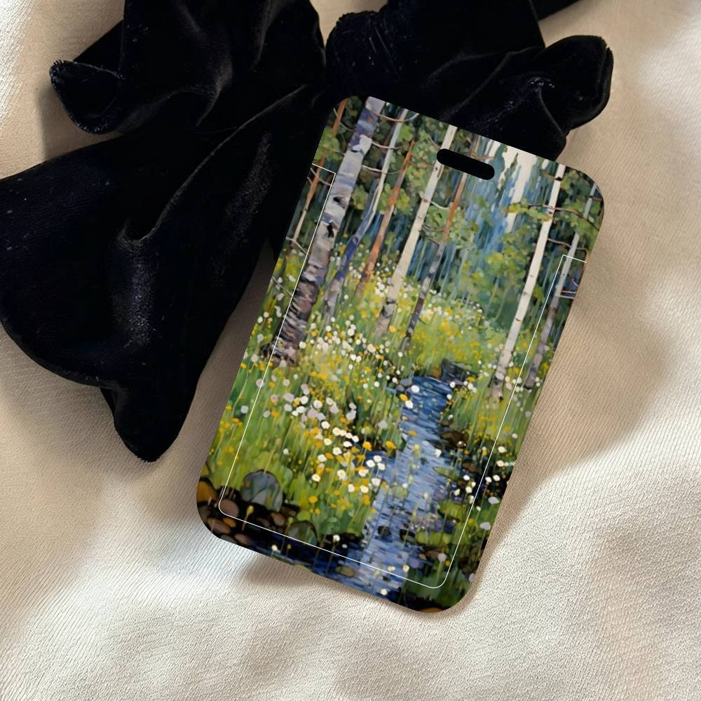 Tempat Kartu ID Motif Bunga Mo - Leatherwork Flowers ulasan dan harga