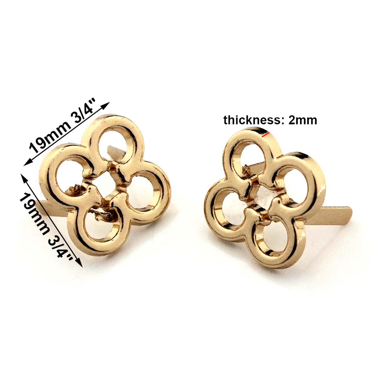 2 Buah Logam Bunga Bentuk Dihi - Leatherwork Flowers ulasan dan harga