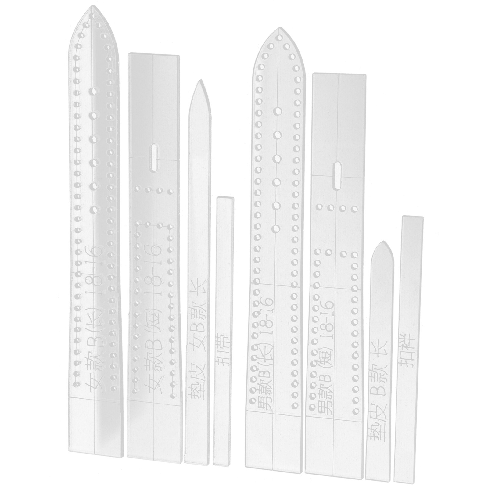 8Pcs Stensil Template Tali Jam - Leatherwork Templates ulasan dan harga