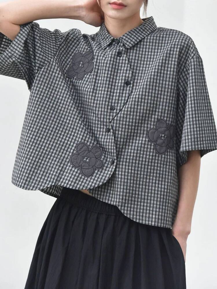 Blus Ukuran Besar Motif Bunga  - Leatherwork Flowers ulasan dan harga