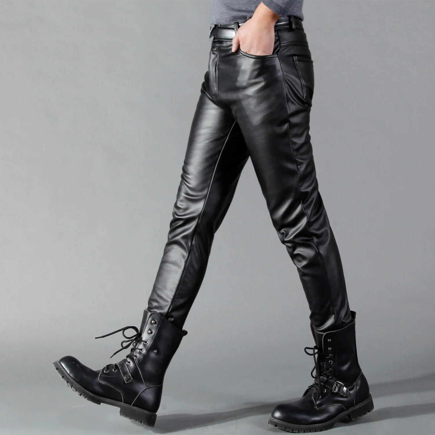 Celana kulit ketat untuk pria, - Leather Work Pants ulasan dan harga