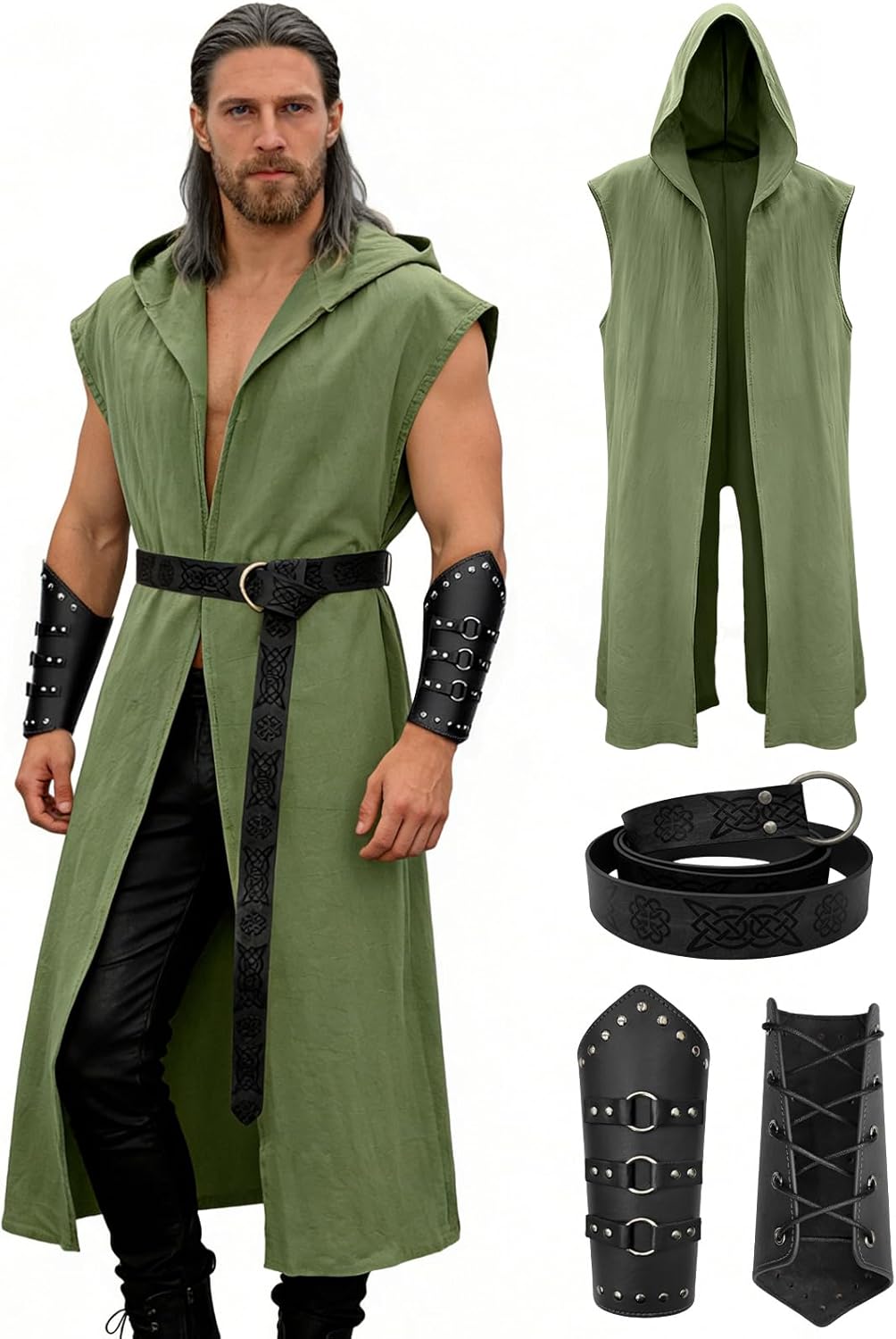 Set Kostum Renaisans Pria – Ko - Leatherwork Belt ulasan dan harga