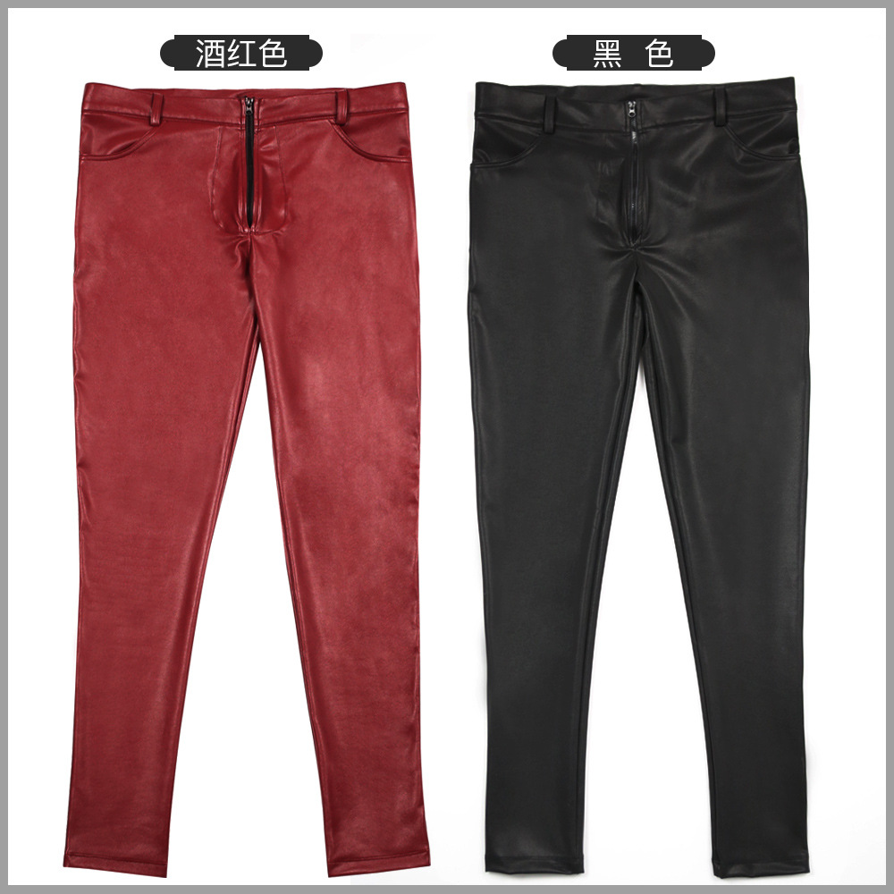 Jeans Skinny Kulit PU Pria Cel - Leather Work Pants ulasan dan harga