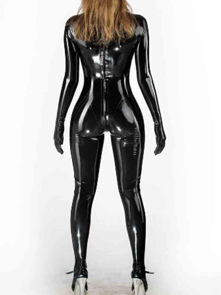 Tampilan Basah PVC Catsuit Men - Leather Work Overalls ulasan dan harga