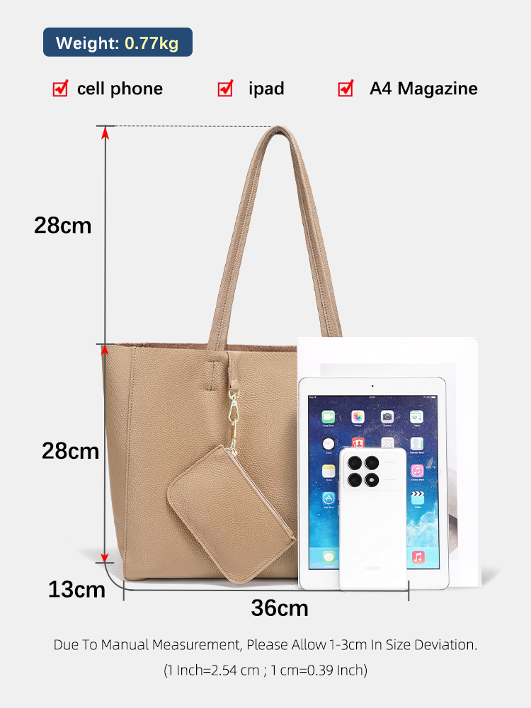 Zency Tas Tote Besar Kulit Asl - Leatherwork Workshop ulasan dan harga