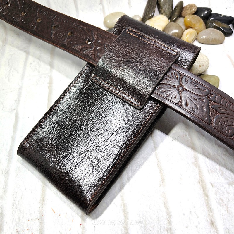 Tas Pinggang ponsel kulit asli - Leatherwork Belt ulasan dan harga