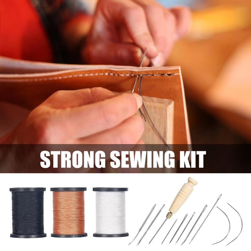 Kit jahitan kulit tugas berat, - Leatherwork Thread ulasan dan harga