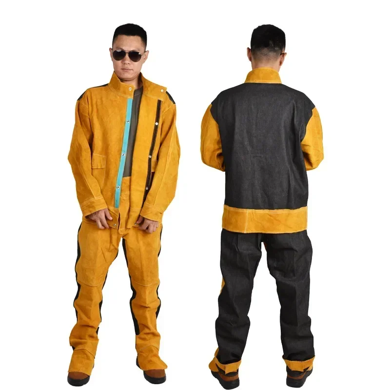 Setelan pakaian keselamatan ke - Leather Work Overalls ulasan dan harga