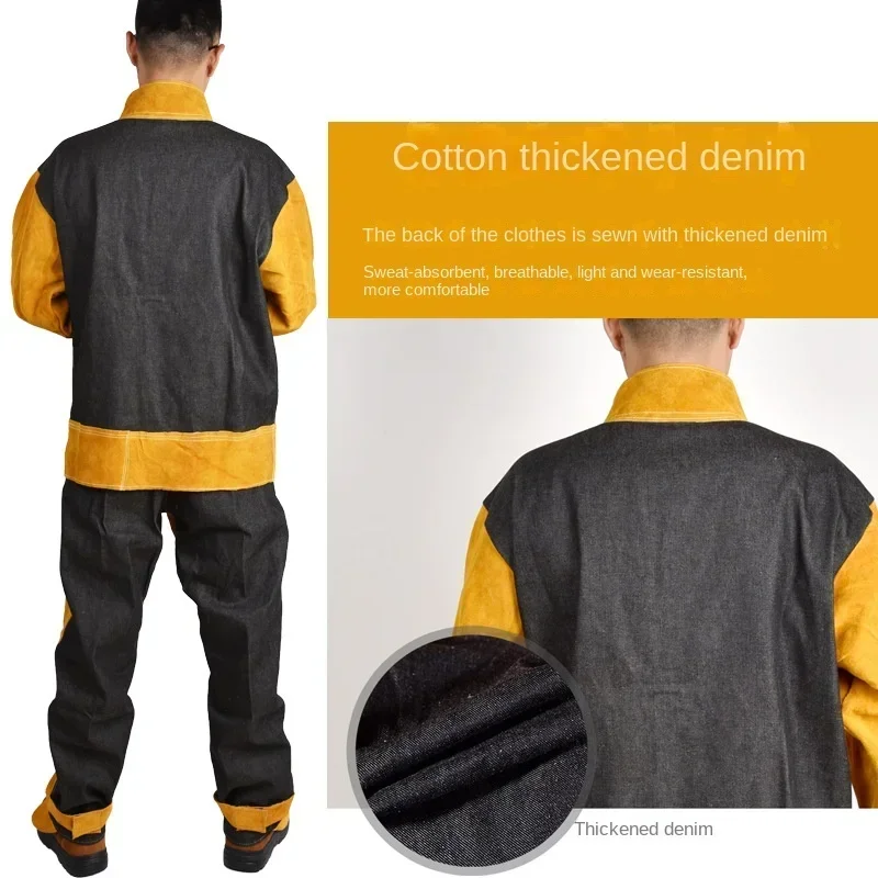 Setelan pakaian keselamatan ke - Leather Work Overalls ulasan dan harga