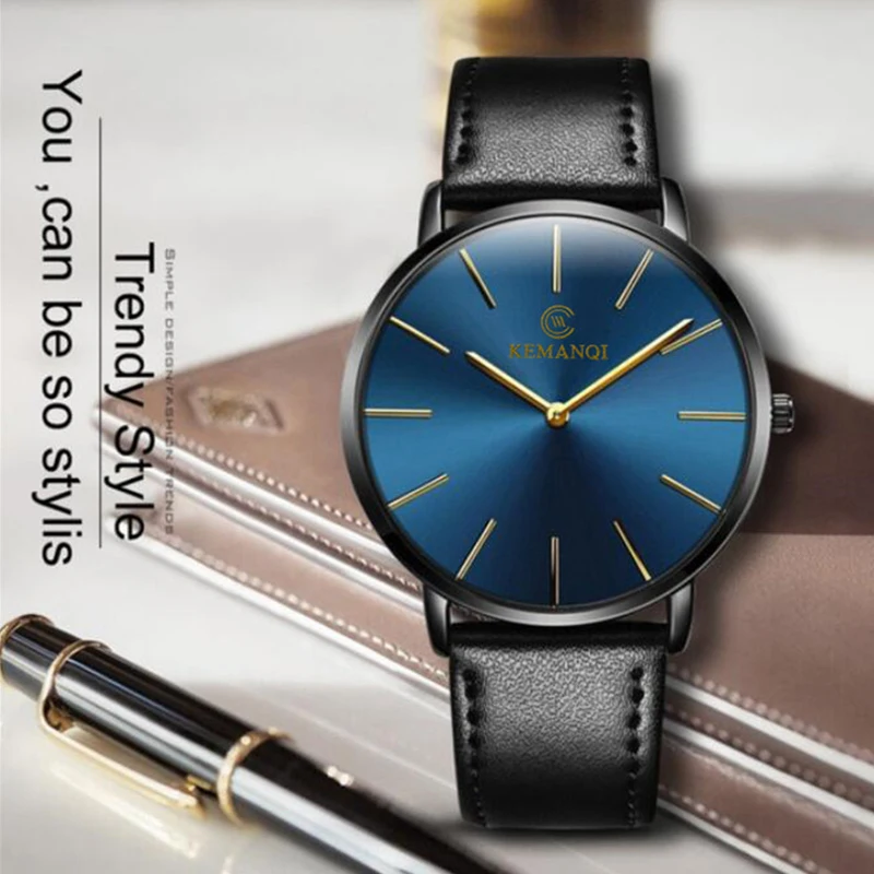 Jam Tangan Pria Ultra Tipis Me - Leatherwork Belt ulasan dan harga