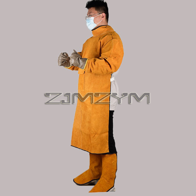 1Set Pakaian Las Listrik Bahan - Leather Work Overalls ulasan dan harga