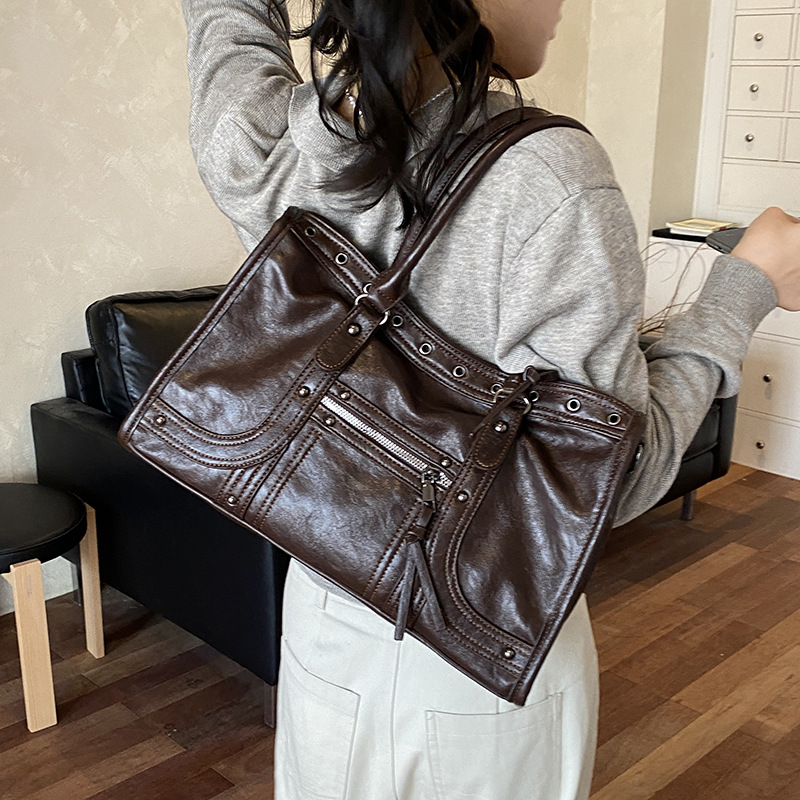Tas Tangan Sepeda Motor Retro  - Leatherwork Workshop ulasan dan harga